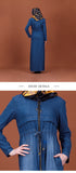 ZK013 Fashion Denim Kaftan Abaya Dubai Islam Muslim Dress Abayas For Women Caftan Robe Turkish Islamic Clothing