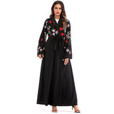 UAE Abaya Dubai Kaftan Arab Islam Women Long Floral Muslim Kimono Cardigan Hijab Dress Turkish Elbise Mubarak Islamic Clothing