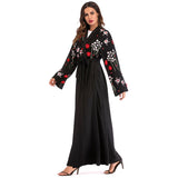 UAE Abaya Dubai Kaftan Arab Islam Women Long Floral Muslim Kimono Cardigan Hijab Dress Turkish Elbise Mubarak Islamic Clothing