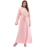 UAE Abaya Dubai Kaftan Arab Islam Women Long Floral Muslim Kimono Cardigan Hijab Dress Turkish Elbise Mubarak Islamic Clothing