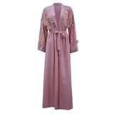 UAE Abaya Dubai Kaftan Arab Islam Women Long Floral Muslim Kimono Cardigan Hijab Dress Turkish Elbise Mubarak Islamic Clothing