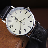 Watch Men Casual Business Leather Strap Watches Classic Ultra-thin Blue Glass