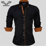 Men Shirts Europe Size New Arrivals Slim Fit Male Shirt Solid Long Sleeve British Style Cotton Men's Shirt