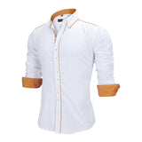 Men Shirts Europe Size New Arrivals Slim Fit Male Shirt Solid Long Sleeve British Style Cotton Men's Shirt