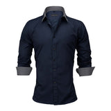 Men Shirts Europe Size New Arrivals Slim Fit Male Shirt Solid Long Sleeve British Style Cotton Men's Shirt