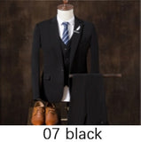 2019  autumn Mens blazer Suit Jacket 3 pieces Set (Coat + vest + pants) Male blazers slim fit fashion Mens coat Wedding dress
