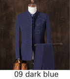 2019  autumn Mens blazer Suit Jacket 3 pieces Set (Coat + vest + pants) Male blazers slim fit fashion Mens coat Wedding dress