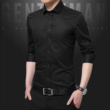 Legible Casual Social Formal shirt Men long Sleeve Shirt Business Slim
