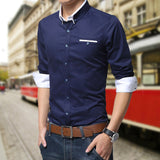 Legible Casual Social Formal shirt Men long Sleeve Shirt Business Slim