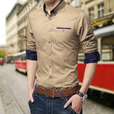 Legible Casual Social Formal shirt Men long Sleeve Shirt Business Slim
