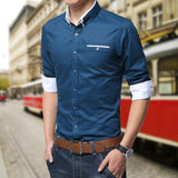 Legible Casual Social Formal shirt Men long Sleeve Shirt Business Slim