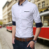 Legible Casual Social Formal shirt Men long Sleeve Shirt Business Slim