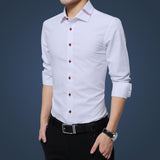 Legible Casual Social Formal shirt Men long Sleeve Shirt Business Slim