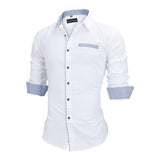 Men Shirts Europe Size New Arrivals Slim Fit Male Shirt Solid Long Sleeve British Style Cotton Men's Shirt
