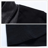 TFETTERS Brand Autumn Fashion Men T-shirt T-Shirt Men Patchwork V-Neck Long Sleeve Slim Fit T-Shirt Cotton Plus Size 4XL