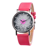 New Fashion Ladies Watch Womens Flower Casual Leather Analog Quartz
