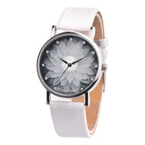 New Fashion Ladies Watch Womens Flower Casual Leather Analog Quartz