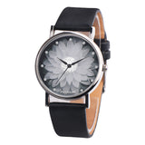 New Fashion Ladies Watch Womens Flower Casual Leather Analog Quartz