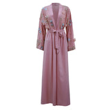 UAE Abaya Dubai Kaftan Arab Islam Women Long Floral Muslim Kimono Cardigan Hijab Dress Turkish Elbise Mubarak Islamic Clothing