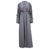 UAE Abaya Dubai Kaftan Arab Islam Women Long Floral Muslim Kimono Cardigan Hijab Dress Turkish Elbise Mubarak Islamic Clothing