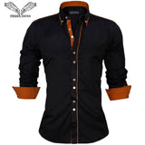 Men Shirts Europe Size New Arrivals Slim Fit Male Shirt Solid Long Sleeve British Style Cotton Men's Shirt