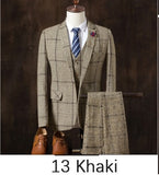 2019 autumn slim fit mens blazers fashion blazer Suit Jacket for men 3 pieces Set (Coat + vest + pants) male coat Wedding dress