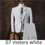 2019 autumn slim fit mens blazers fashion blazer Suit Jacket for men 3 pieces Set (Coat + vest + pants) male coat Wedding dress