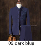2019 autumn slim fit mens blazers fashion blazer Suit Jacket for men 3 pieces Set (Coat + vest + pants) male coat Wedding dress