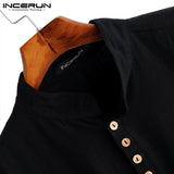 Brand Basic Kurta Mens Shirts Long Sleeve Kurta Dress Islamic Clothing Chemise Elegant Kaftan Robe Pakistani Man Clothes S-5XL