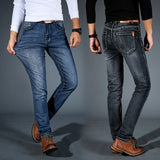 2019 New Mens Fashion Black Blue Jeans Men Casual Slim Stretch Jeans Classic
