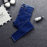 2019 Spring Skinny Pencil Jeans For Women Summer New High Waist Pencil Strech Denim Ankle Length Pants Tassel Jeans