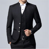Men's Suit 3 Piece Set, Slim fit Men Suit Jackets + Pants + Vests, Wedding Suit