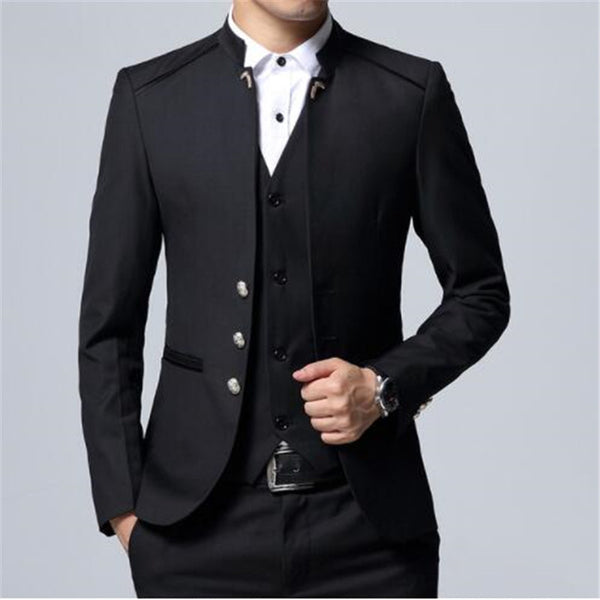 Men's Suit 3 Piece Set, Slim fit Men Suit Jackets + Pants + Vests, Wedding Suit