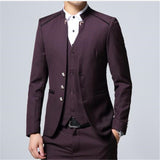 Men's Suit 3 Piece Set, Slim fit Men Suit Jackets + Pants + Vests, Wedding Suit