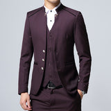 Men's Suit 3 Piece Set, Slim fit Men Suit Jackets + Pants + Vests, Wedding Suit