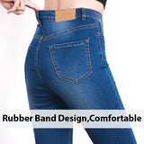 Jeans for Women mom Jeans  High Waist Jeans Woman High Elastic plus size Stretch Jeans female washed denim skinny pencil pants