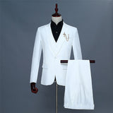 3 Piece Men Royal Blue Suit (Jacket+Pants+Vest) Brand Slim Fit Elegant Mens Wedding Groom Business