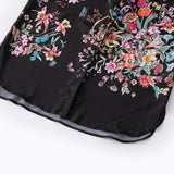 by Megyn 2019 Floral Print Blouse Summer Women's Long sleeve Bow Collar Casual Shirt High Quality Chiffon Tops female 3XL X-Long