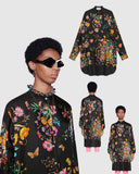 by Megyn 2019 Floral Print Blouse Summer Women's Long sleeve Bow Collar Casual Shirt High Quality Chiffon Tops female 3XL X-Long
