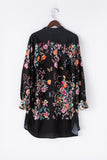 by Megyn 2019 Floral Print Blouse Summer Women's Long sleeve Bow Collar Casual Shirt High Quality Chiffon Tops female 3XL X-Long