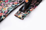 by Megyn 2019 Floral Print Blouse Summer Women's Long sleeve Bow Collar Casual Shirt High Quality Chiffon Tops female 3XL X-Long