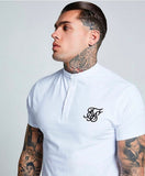 New Men Brand Fashion Summer Kanye West Sik Silk Men Casual Hip Hop Irregular cut Button Short Sleeved T-shirt Black White