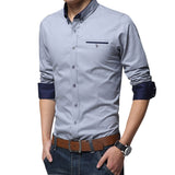 Legible Casual Social Formal shirt Men long Sleeve Shirt Business Slim