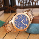 New Brand 3 Eyes Silver Geneva Casual Quartz Watch Women Stainless Steel Dress Watches