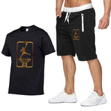 JORDAN 23 Print Tracksuit T Shirt+Shorts fashion Trends In 2019 Fitness Cotton Brand tshirts for Men Bodybuilding clothing M-XXL