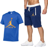 JORDAN 23 Print Tracksuit T Shirt+Shorts fashion Trends In 2019 Fitness Cotton Brand tshirts for Men Bodybuilding clothing M-XXL