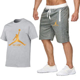 JORDAN 23 Print Tracksuit T Shirt+Shorts fashion Trends In 2019 Fitness Cotton Brand tshirts for Men Bodybuilding clothing M-XXL