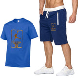 JORDAN 23 Print Tracksuit T Shirt+Shorts fashion Trends In 2019 Fitness Cotton Brand tshirts for Men Bodybuilding clothing M-XXL