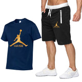 JORDAN 23 Print Tracksuit T Shirt+Shorts fashion Trends In 2019 Fitness Cotton Brand tshirts for Men Bodybuilding clothing M-XXL