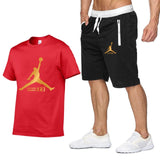 JORDAN 23 Print Tracksuit T Shirt+Shorts fashion Trends In 2019 Fitness Cotton Brand tshirts for Men Bodybuilding clothing M-XXL